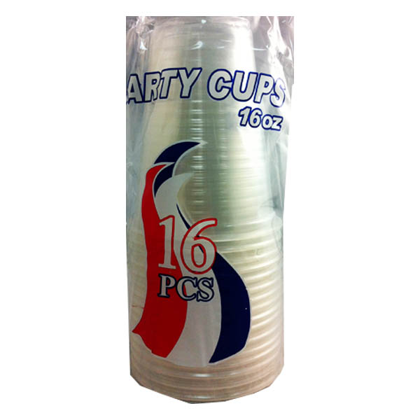Clear party cups 18ct 16oz